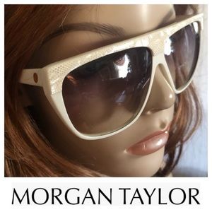 Vintage Cream Snakeskin Sunglasses